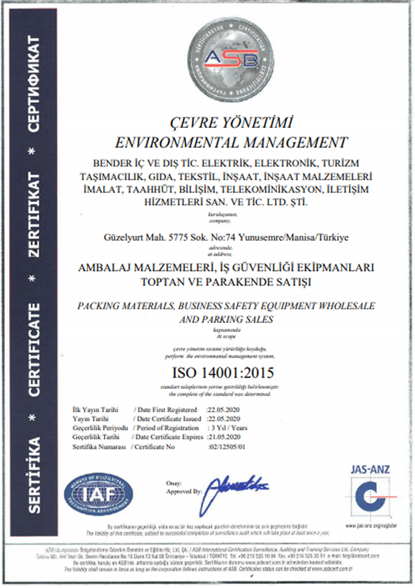 ÇEVRE YÖNETİMİ ISO 14001:2015