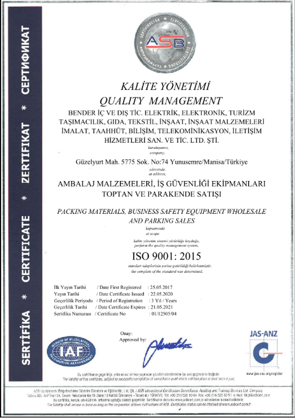 KALİTE YÖNETİMİ ISO 9001:2015